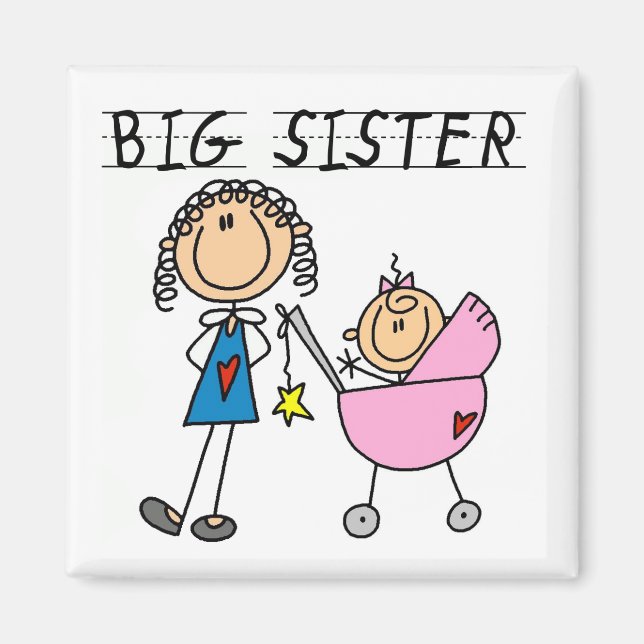 Big Sister With Little Sister T-shirts and Gifts Magnet (Front)