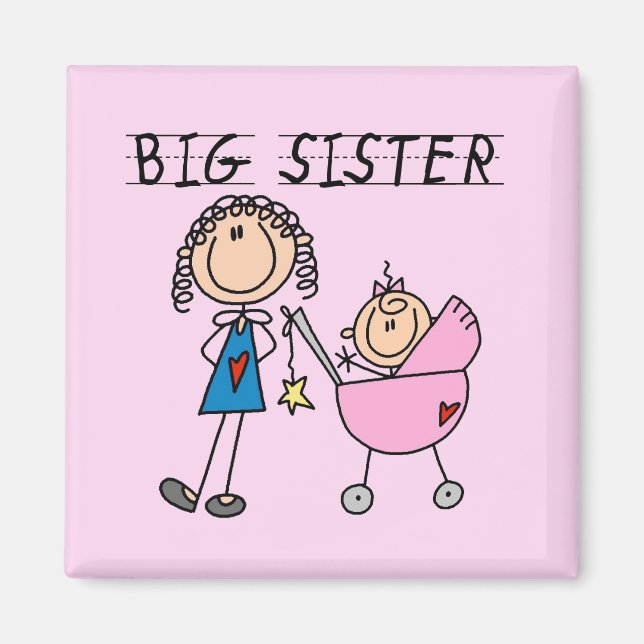 Big Sister With Little Sister T-shirts and Gifts Magnet (Front)