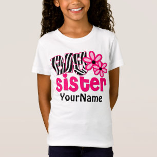 Big Sister Zebra Floral T-Shirt