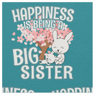 Big Sisters are Snow Much Fun! Fabric