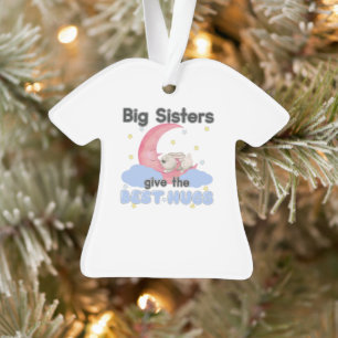 Big Sisters Give the Best Hugs - Moon Bunny Ornament