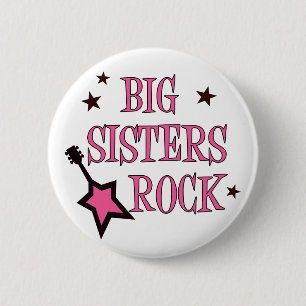 Big Sisters Rock 6 Cm Round Badge
