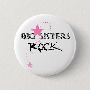 Big Sisters Rock Button