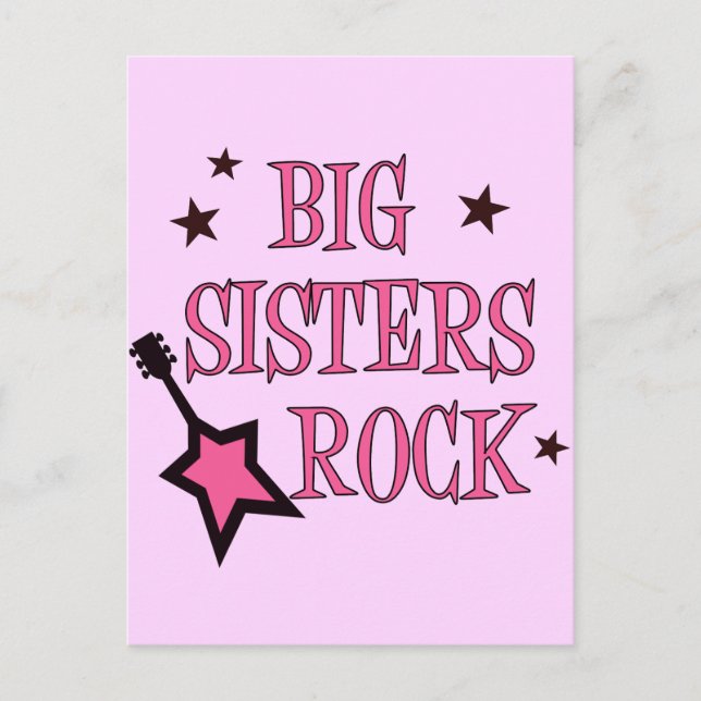 Big Sisters Rock Postcard (Front)