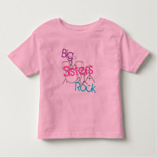 Big Sisters Rock Toddler T-Shirt