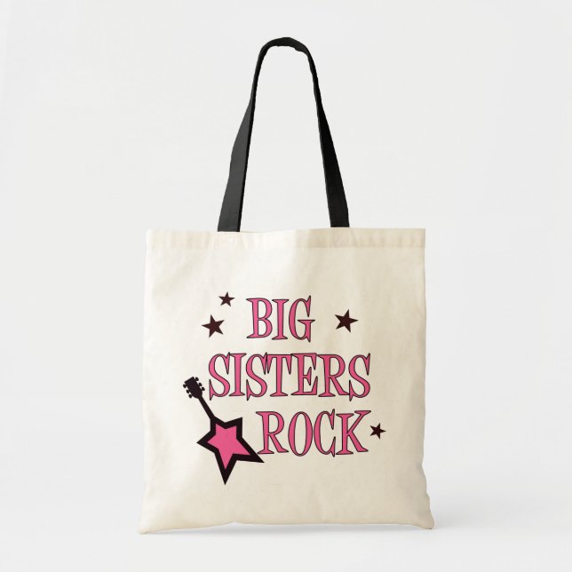 Big Sisters Rock Tote Bag (Front)