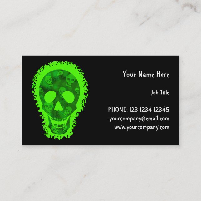 Big Skull business card horizontal (Front)