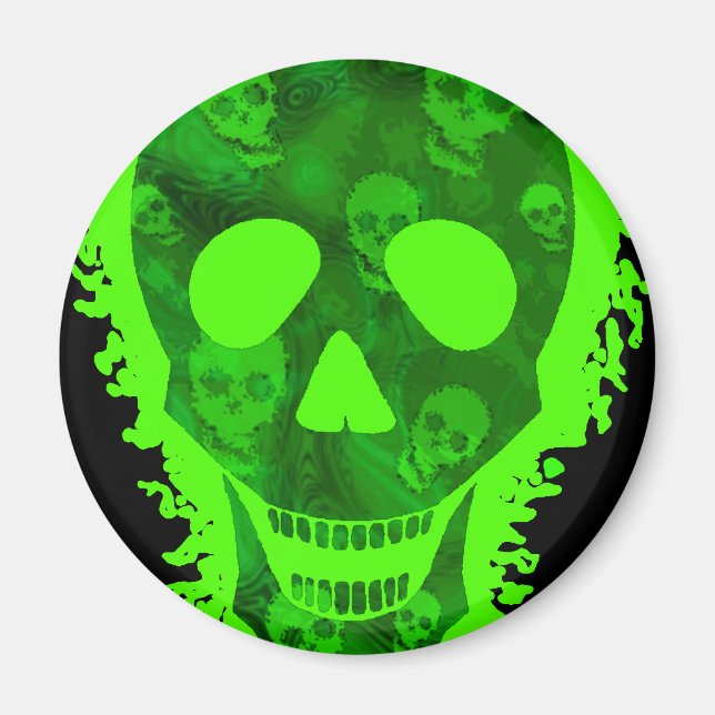 Big Skull (close up) fridge magnet (Front)