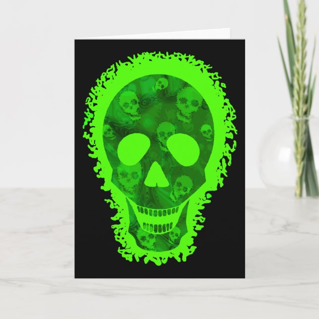 Big Skull greetings card (Front)