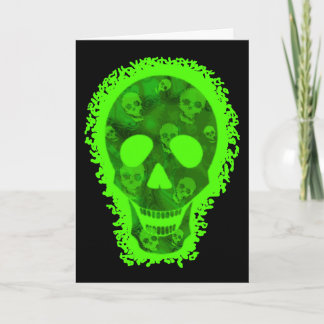 Big Skull 'Happy Halloween' greetings card