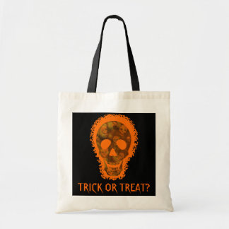 Big Skull Orange 'Trick or Treat?' bag