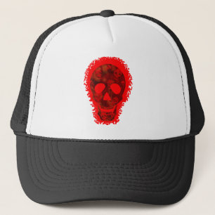 Big Skull Red trucker hat