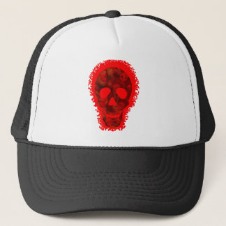 Big Skull Red trucker hat