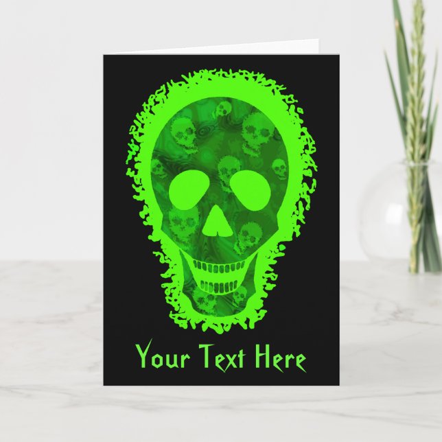 Big Skull 'Your Text' greetings card (Front)