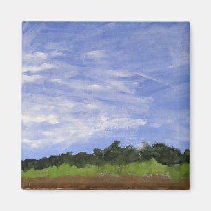 big sky landscape painting magnet by jamie