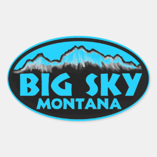 Big Sky Montana blue oval stickers