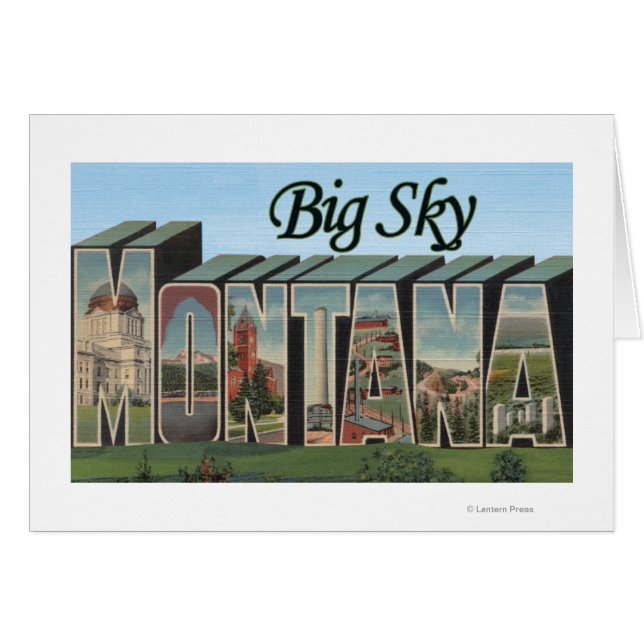 Big Sky, Montana - Large Letter Scenes (Front Horizontal)