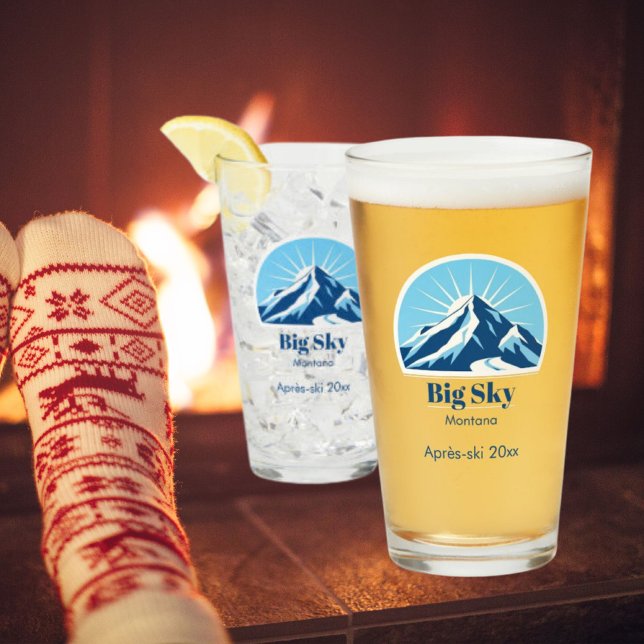 Big sky Montana lone Mountain ski après-ski  Glass (Creator Uploaded)