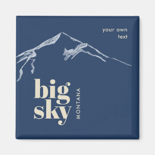 Big Sky Montana mountain Magnet