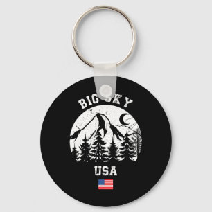 Big Sky Montana Ski Resort Alpine Skiing American Key Ring