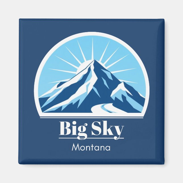 Big Sky Montana ski resort kids Magnet (Front)
