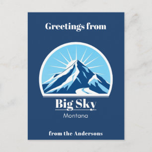 Big Sky Montana ski resort Postcard