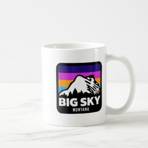 Big sky montana skiing snowboarding family ski coffee mug