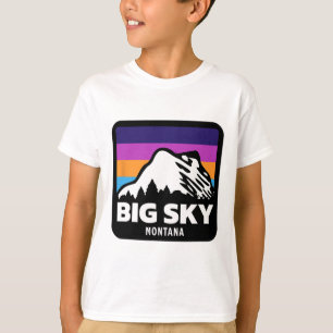 Big Sky Montana Skiing Snowboarding Family Ski T-Shirt