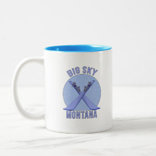Big Sky, Montana Two-Tone Coffee Mug