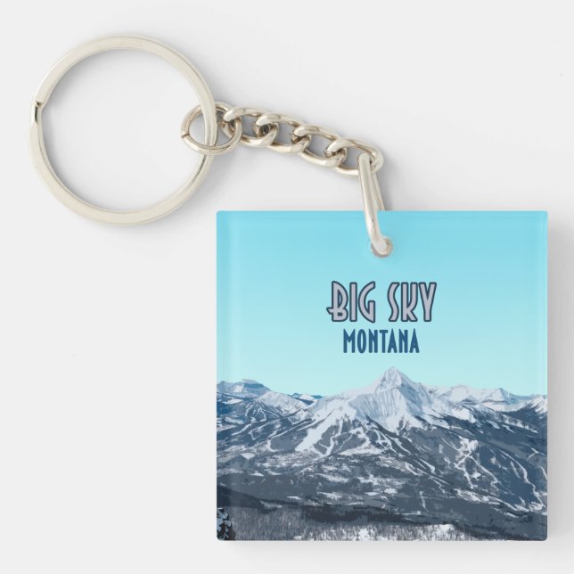 Big Sky Montana Vintage Key Ring (Front)