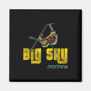 Big Sky Montana Vintage Skiing  Magnet