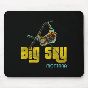Big Sky Montana Vintage Skiing Mouse Pad