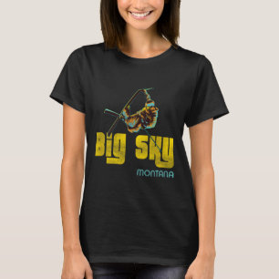 Big Sky Montana Vintage Skiing T-Shirt