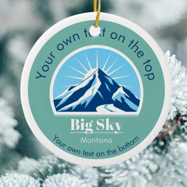 Big sky Montana yellowstone christmas  Ceramic Tree Decoration (Creator Uploaded)