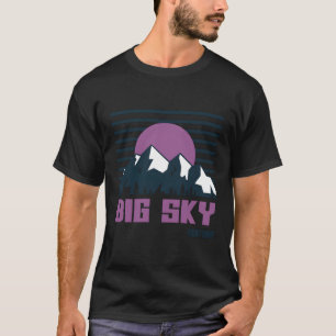 Big Sky Mountains Montana Hiking Outdoors T-Shirt