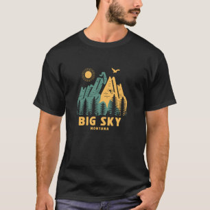 Big Sky Mountains Montana Hiking Outdoors Vintage T-Shirt