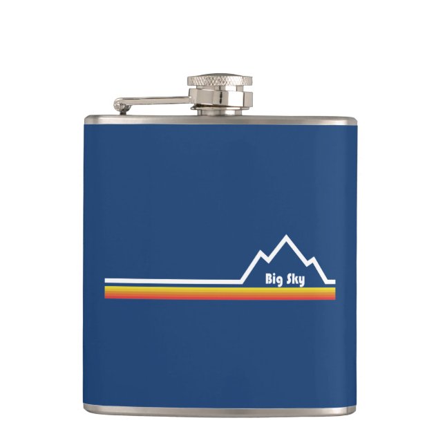 Big Sky Resort Hip Flask (Front)
