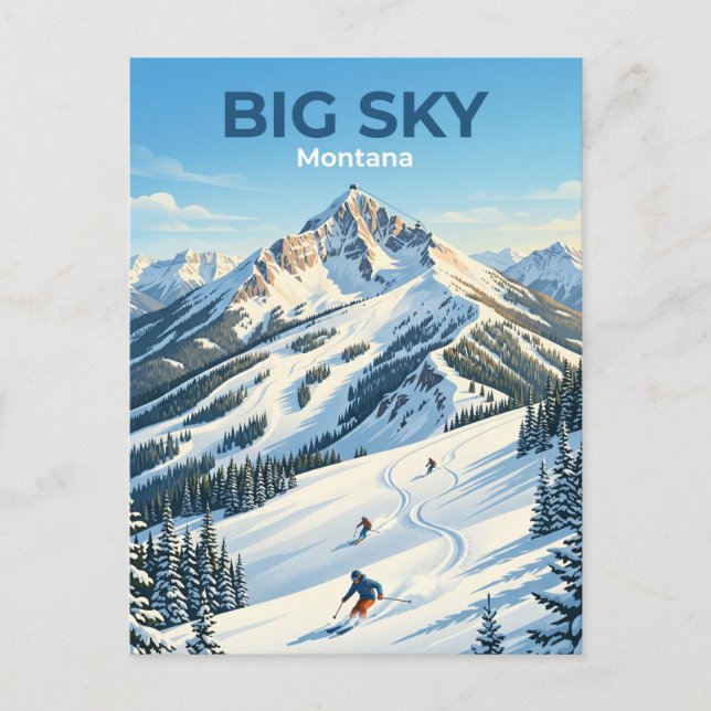 Big Sky Resort Montana Postcard (Front)