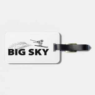 Big Sky Resort Montana Ski Jumper Luggage Tag