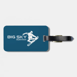 Big Sky Resort Montana Snowboarder Luggage Tag