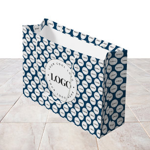 Big & Small Company Custom Business Logo Pattern L Large Gift Bag