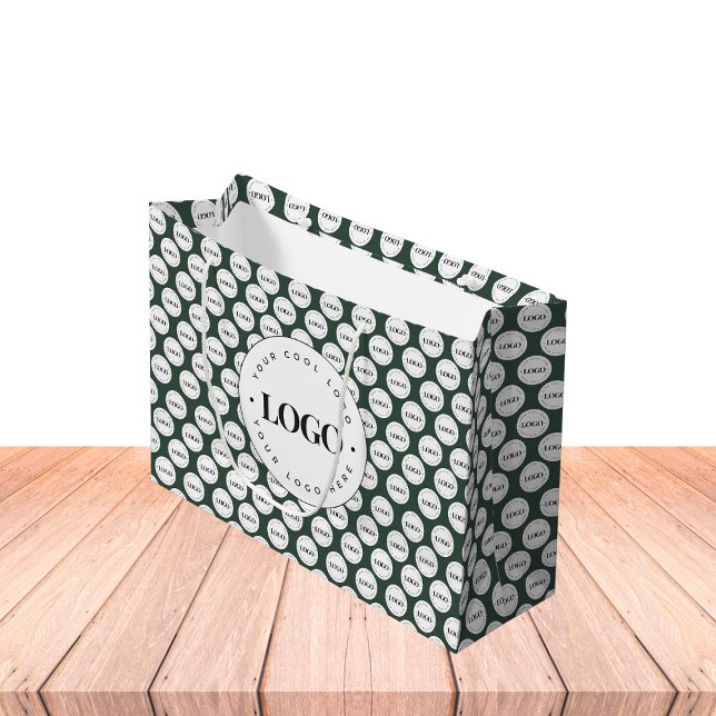 Big & Small Company Custom Business Logo Pattern L Large Gift Bag (Creator Uploaded)