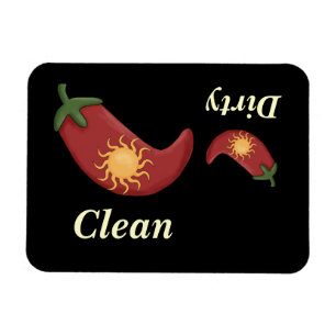 Big & Small Red Peppers & Sun - Dishwasher Magnet