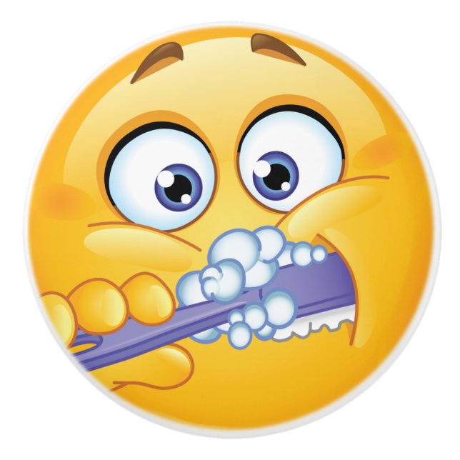 Big Smile Brushing Teeth Drawer Knob - SRF (Front)
