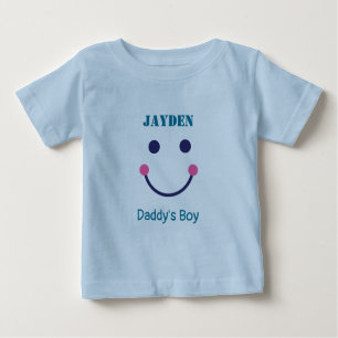 Big smile, Daddy's boy, your name - personalised Baby T-Shirt