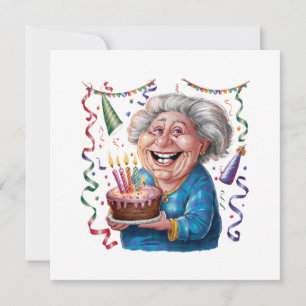 Big Smile Granny Birthday Invitation