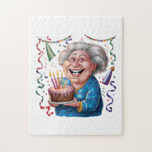 Big Smile Granny Birthday Jigsaw Puzzle