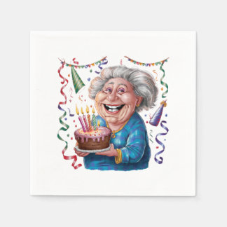 Big Smile Granny Birthday Napkin