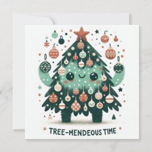 Big Smile Tree-mendous Time Holiday Card