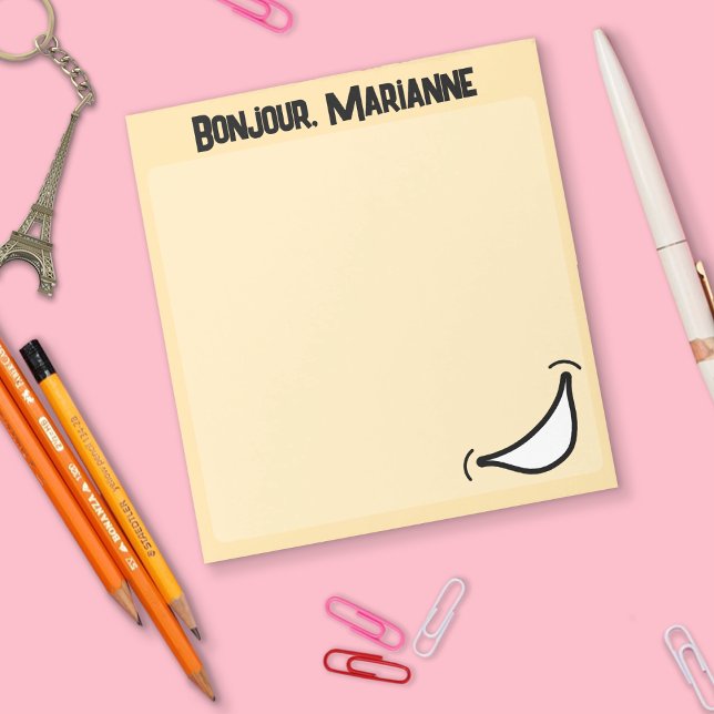 Big Smile Vibrant Colourful Notepad (Big Smile Notepad Cream)